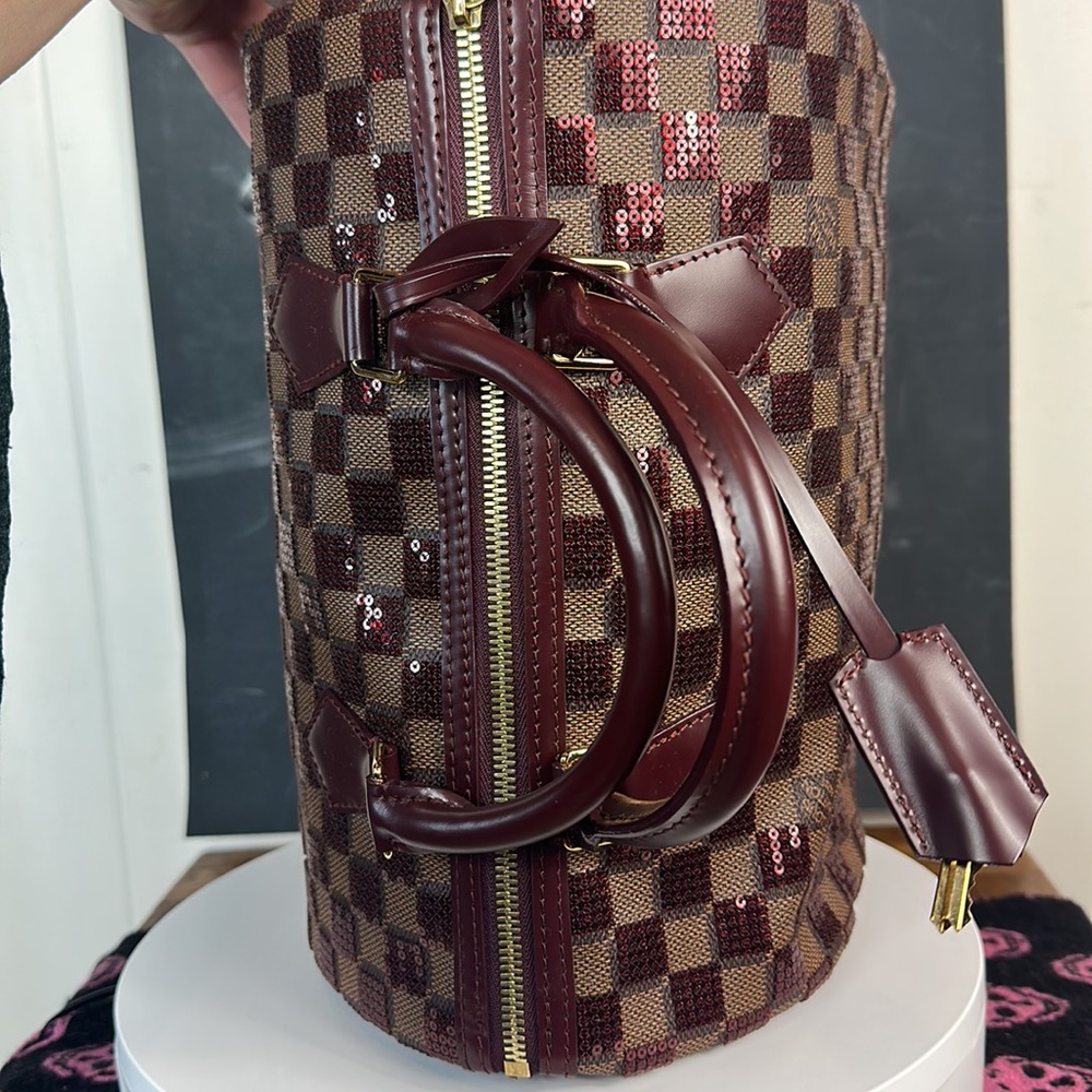 LOUIS VUITTON Damier Paillettes Speedy 30 Rouge limited edition - Picture 12 of 12